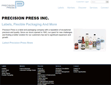 Tablet Screenshot of precisionpressinc.com